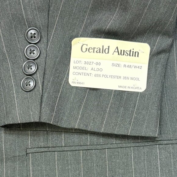 Gerald Austin of Bond St Gray Striped Single Breasted Blazer - Picture 3 of 7
